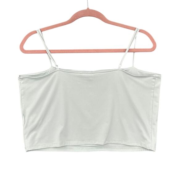 Express Grey Spaghetti Straps Off Shoulder Cropped‎ Cami Top Size Extra Large - Picture 2 of 6